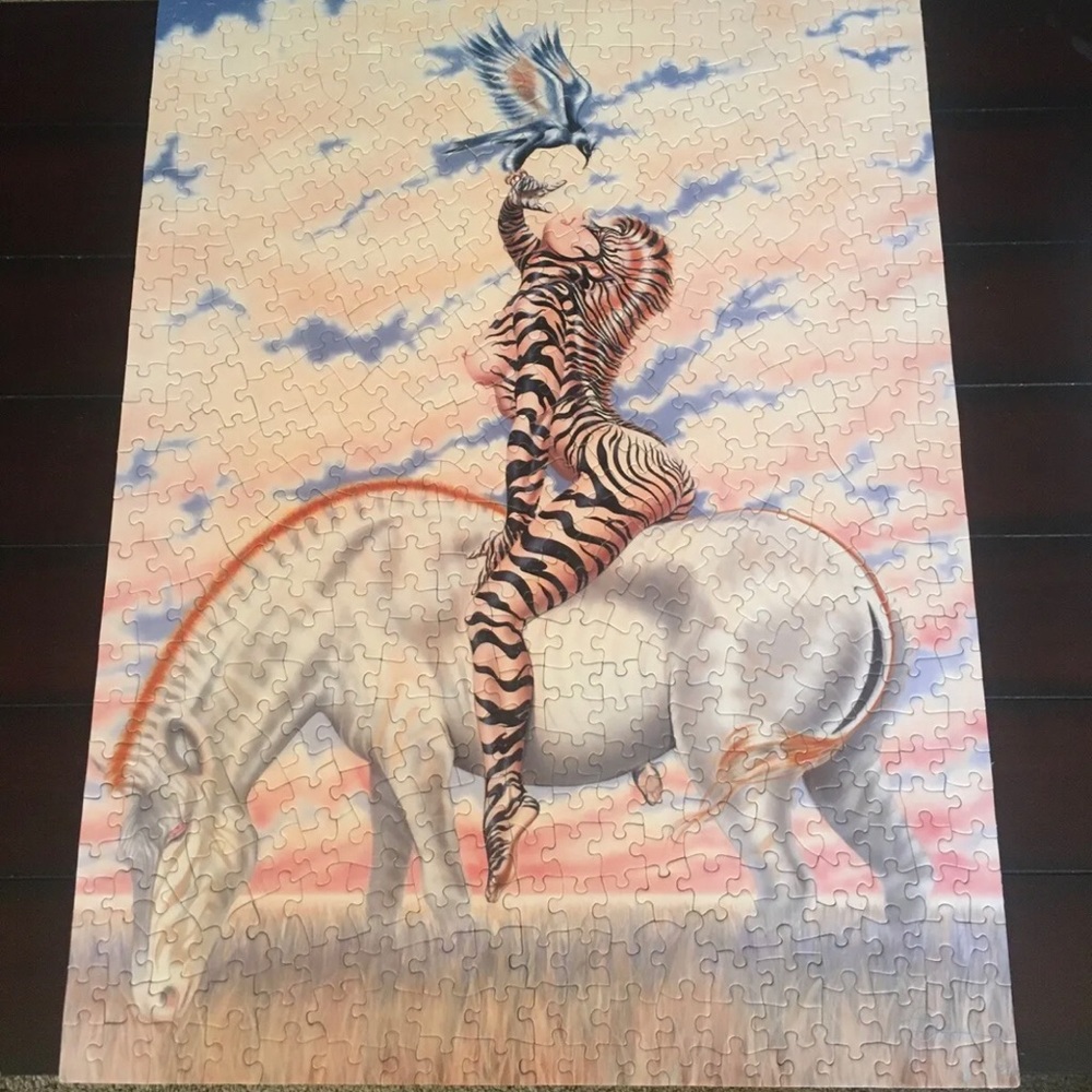 Zebra Lady Puzzle Olivia de Berardinis Fantasy Art